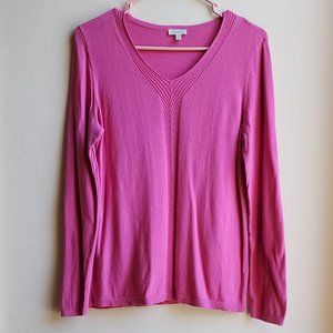 Talbots Pink V-Neck Sweater Size Petite Medium